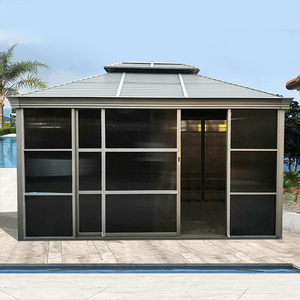 3x4M Aluminum gazebo house with sliding door